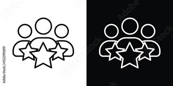 Fototapeta Customer experience icon Graphic vector set for ui design