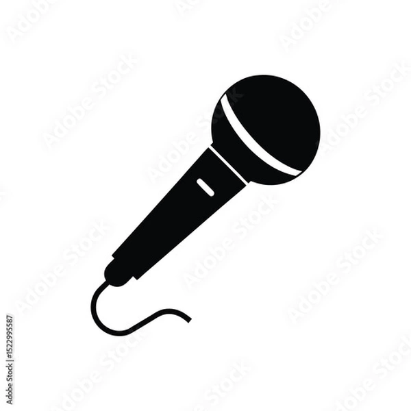 Obraz microphone isolated on white background