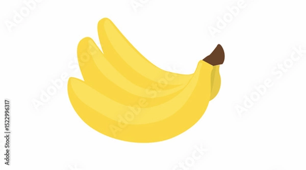 Fototapeta Vector Isolated Illustration of Bananas. Vector editable flat illustration of fruit