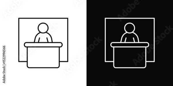 Fototapeta Exhibitor icon Graphic vector set for ui design