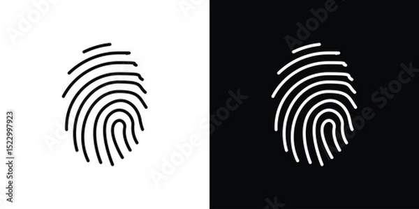Fototapeta Fingerprint icon Graphic vector set for ui design