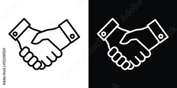 Fototapeta Handshake icon Graphic vector set for ui design