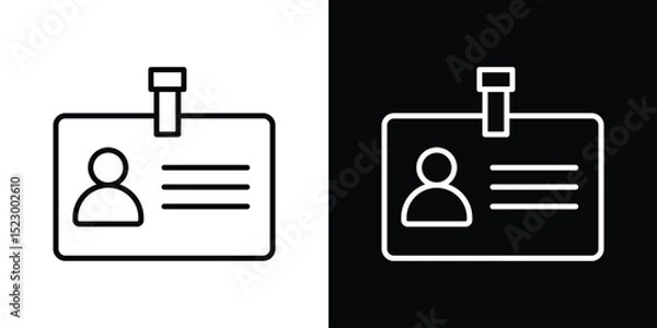 Fototapeta ID badge icon Graphic vector set for ui design
