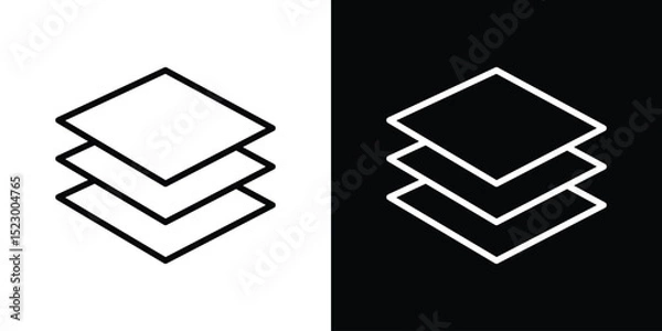 Fototapeta Layers icon Graphic vector set for ui design