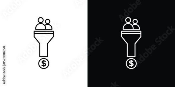 Fototapeta Lead conversion icon Graphic vector set for ui design