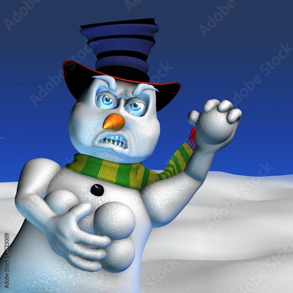 Obraz angry snowman