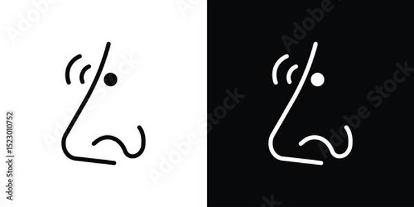 Fototapeta Nose pain icon Graphic vector set for ui design