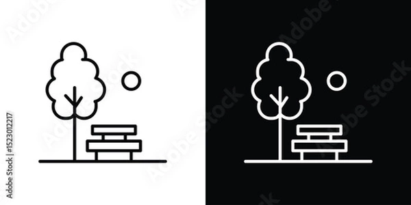 Fototapeta park icon Graphic vector set for ui design