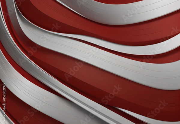 Fototapeta Red and white wave background red blended with white background created Neon gradient wave light in tones on dark background creates futuristic and vibrant visual effects for modern tech or artistic