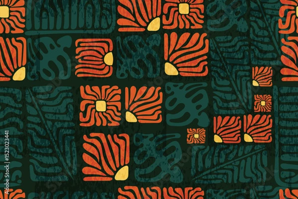 Fototapeta vintage abstract floral pattern or square floral pattern