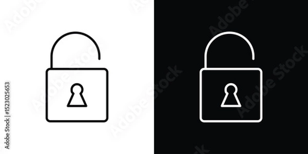 Fototapeta Unblocked icon Graphic vector set for ui design