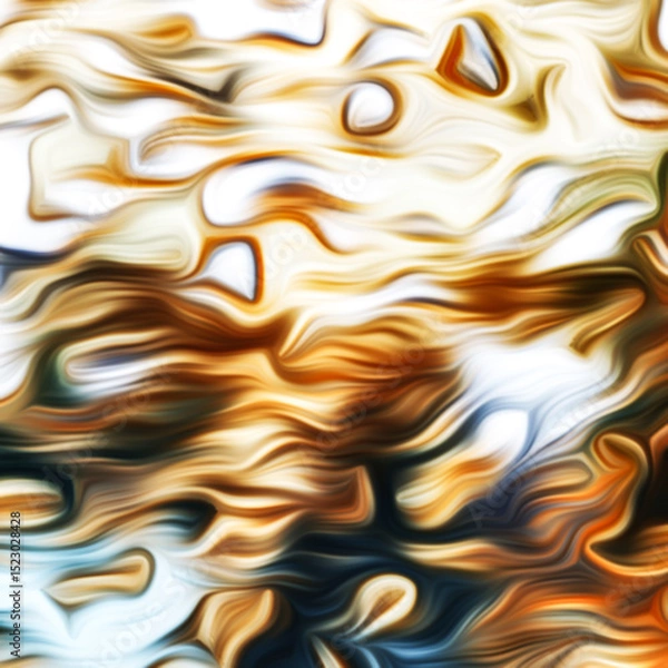 Fototapeta Abstract fluid art digital painting and dynamic swirling patterns with vibrant color transitions.