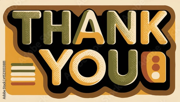 Obraz Playful, colorful thank you message design