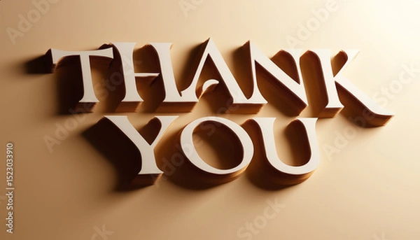 Obraz Expressing heartfelt gratitude with elegant typography design