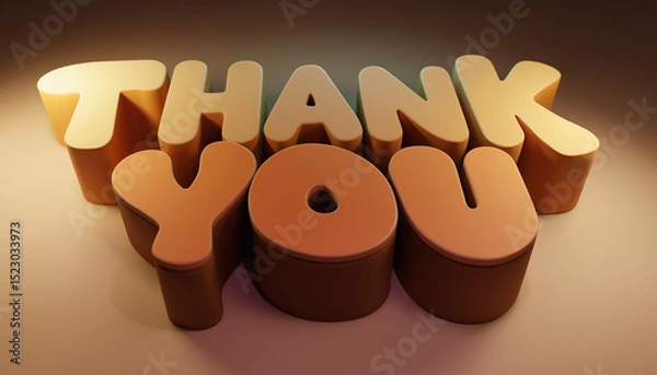 Obraz Expressing gratitude with warm colors and playful typography design