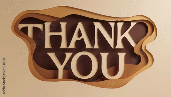 Obraz Creative layered thank you message for appreciation