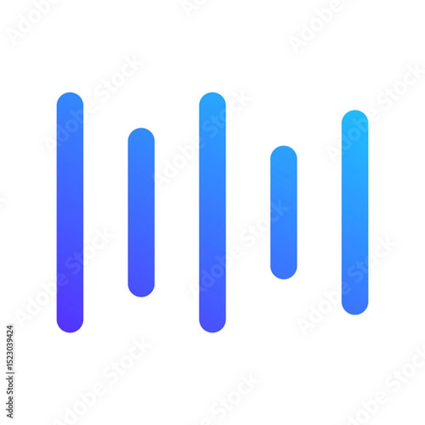 Fototapeta voice assistant gradient fill icon