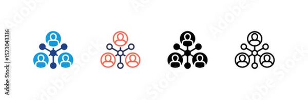 Obraz Connection icon set multiple style collection