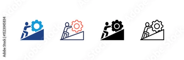 Obraz Perseverance icon set multiple style collection