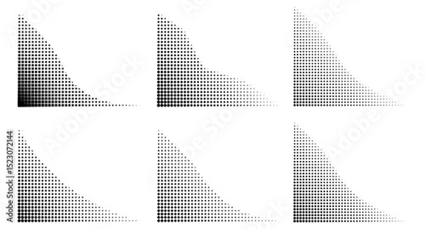 Fototapeta halftone dot corner border