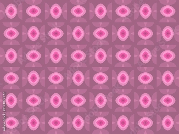 Fototapeta Seamless abstract pattern, pink sandglass, horizontal