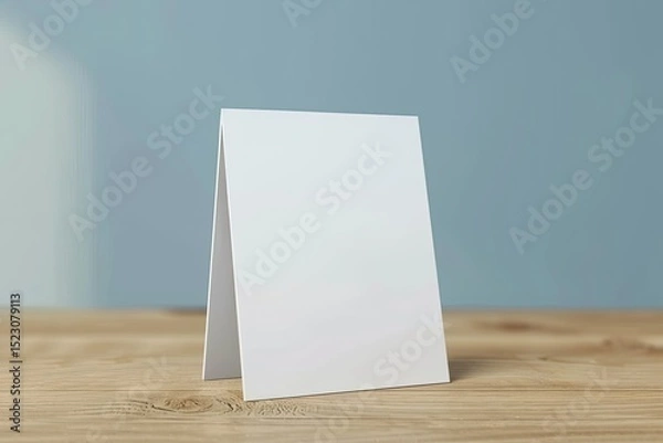 Fototapeta High Resolution Picture of Promotional Table Tent Mockup for A4 Display