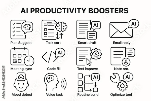 Fototapeta Ai productivity boosters: tools for task management and efficiency improvement