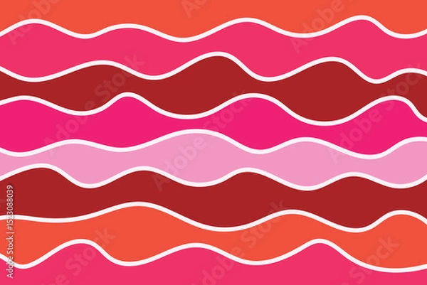 Fototapeta Abstract wave. Design of a colourful wavy line pattern. Vector illustration