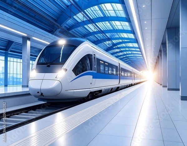 Obraz Modern train at station