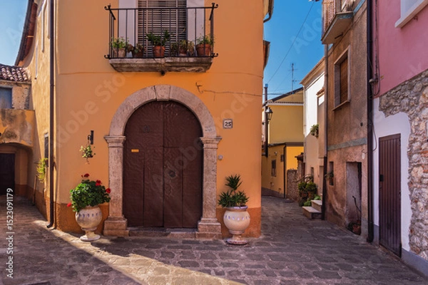 Obraz view of the village of Sarconi, Potenza province, Basilicata