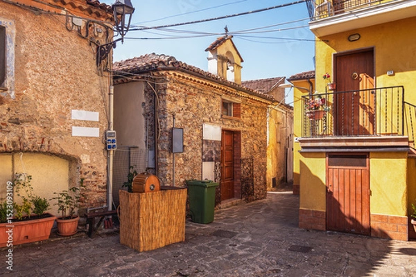 Obraz view of the village of Sarconi, Potenza province, Basilicata