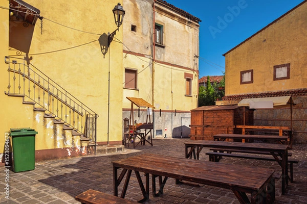 Obraz view of the village of Sarconi, Potenza province, Basilicata