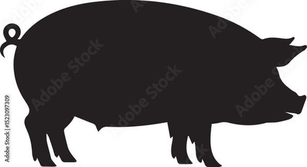 Obraz Pig Silhouette Vector Art