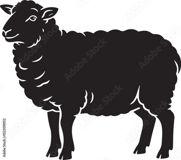 Obraz  Sheep Silhouette Vector Art