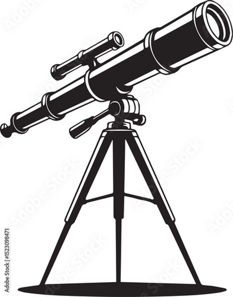 Obraz Telescope Silhouette Vector Art
