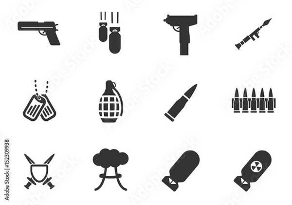 Obraz military icon set