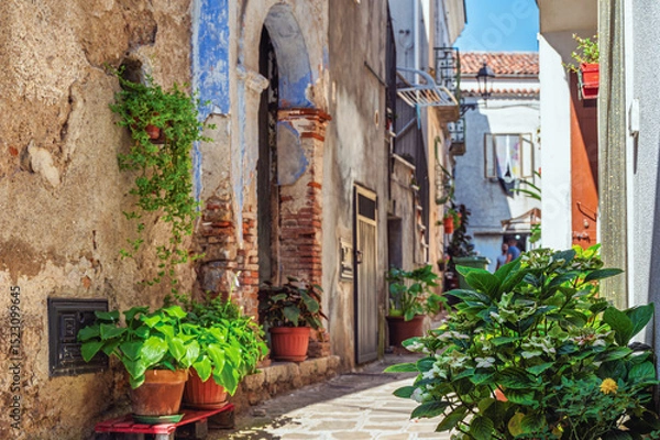 Obraz view of the village of Sarconi, Potenza province, Basilicata