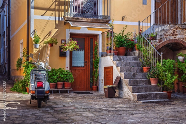 Obraz view of the village of Sarconi, Potenza province, Basilicata