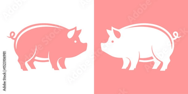 Fototapeta pig logo