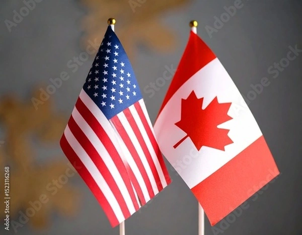 Obraz flag of canada and usa 