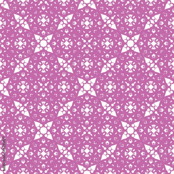 Fototapeta Vector seamless floral geometric pattern