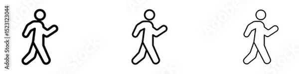 Obraz Pedestrian icons. Thin linear graphic pictogram for website