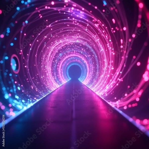 Obraz purple tunnel with light