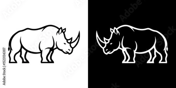 Fototapeta rhino logo