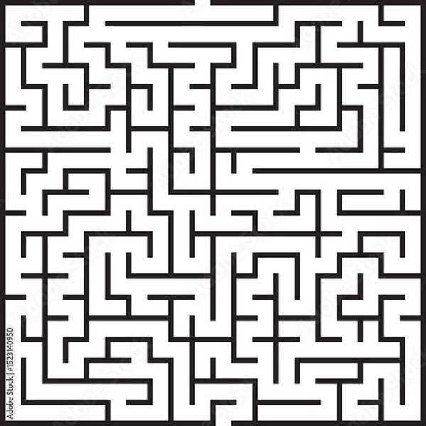 Fototapeta Complex Square Maze Puzzle Challenge Your Mind and Solve It