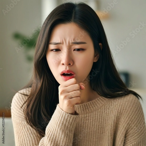 Fototapeta 감기 증상을 보이는 사람