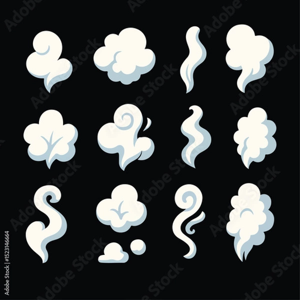 Obraz set of smoke vector icons