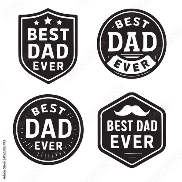 Obraz Best dad ever Vector illustration