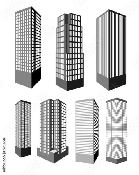 Obraz realistic vector skyscrapers