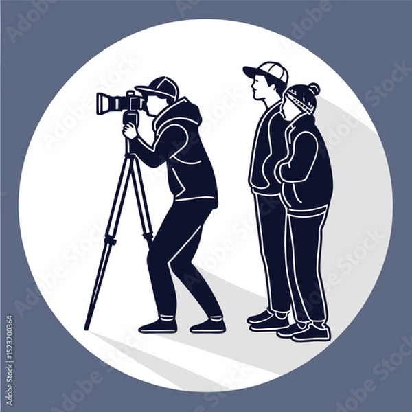 Obraz Silhouette photography preparation scene